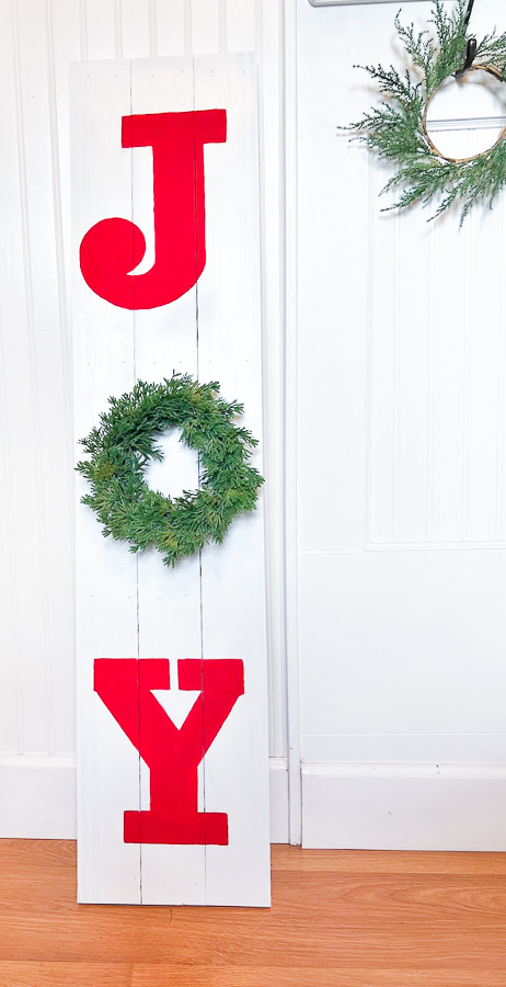 Easy DIY Christmas JOY Sign For Your Porch