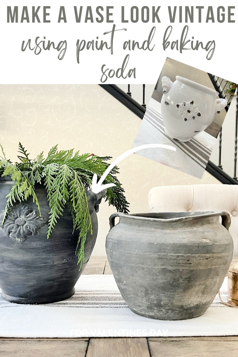 How To Make a Vase Look Vintage Using Paint and Baking Soda My