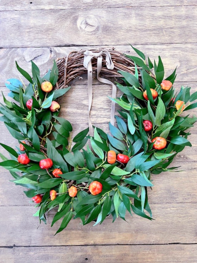 DIY Eucalyptus Grapevine Wreath for Fall