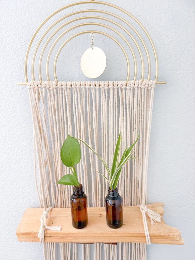 Turn a macrame wall hanging into a propagation station