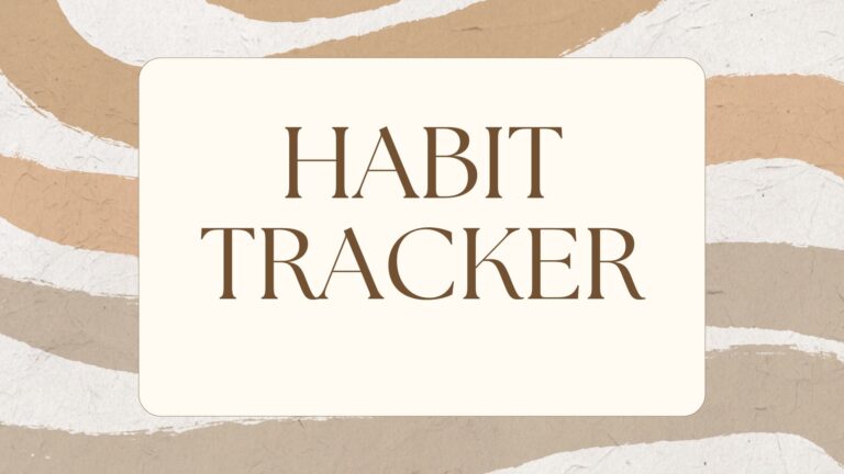 Free Printable Habit Tracker-Stay Consistent All Year